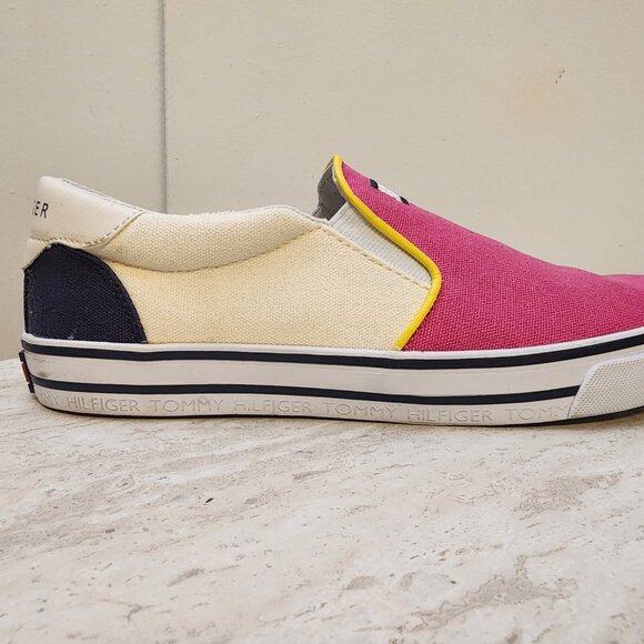 TOMMY HILFIGER Pink White Sneakers 8M - Picture 6 of 9